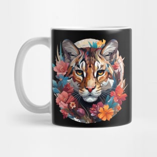 Ocelot Colorful Floral Mug